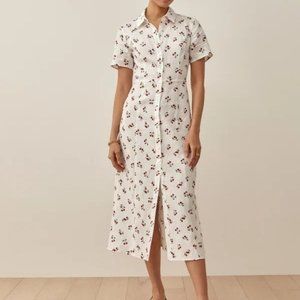 Reformation Marianne Linen Dress Size 0 NWT